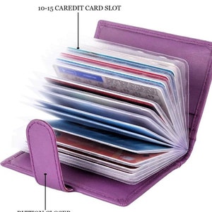 Uomo & Donna Casual Pink Porta Carte in Pelle Artificiale - Mini (16 slot per carte)