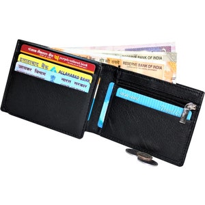 Chicos Casual, Étnico, Noche / Fiesta, Formal, Viajes, Moderno Negro Genuine Leather RFID Wallet (9 ranuras para tarjetas)