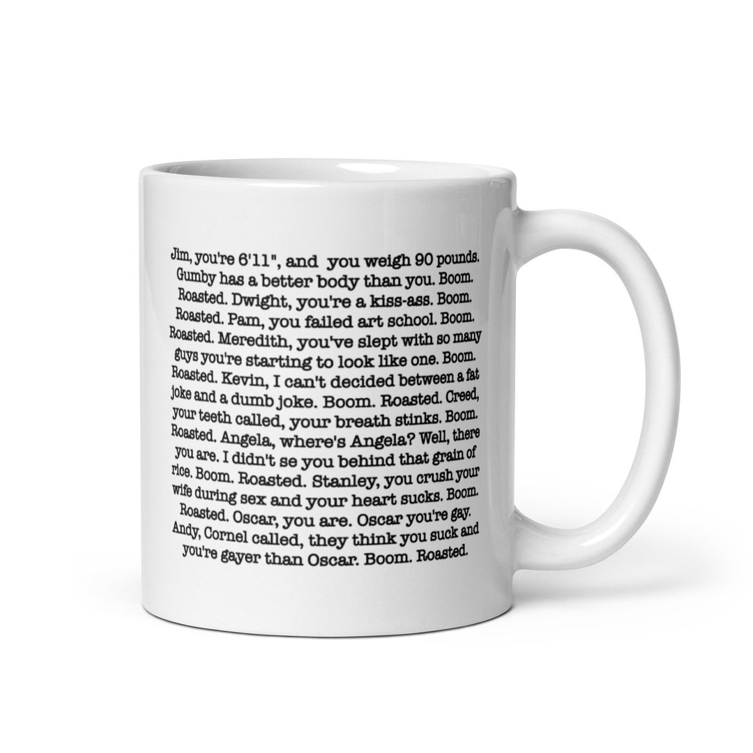 Boom Roasted Mug the Office White Glossy Mug the Office TV Etsy
