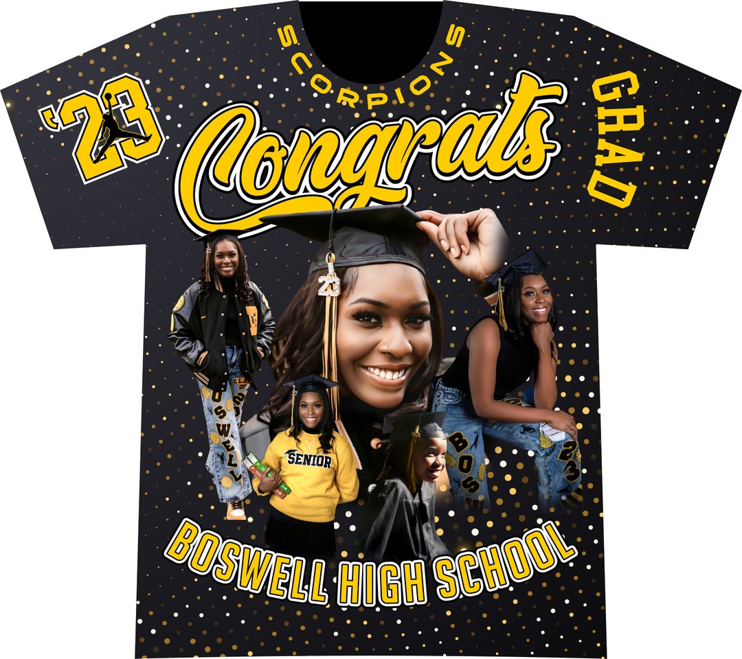 3D Graduation Shirt Includes Front and Back Prints - Etsy