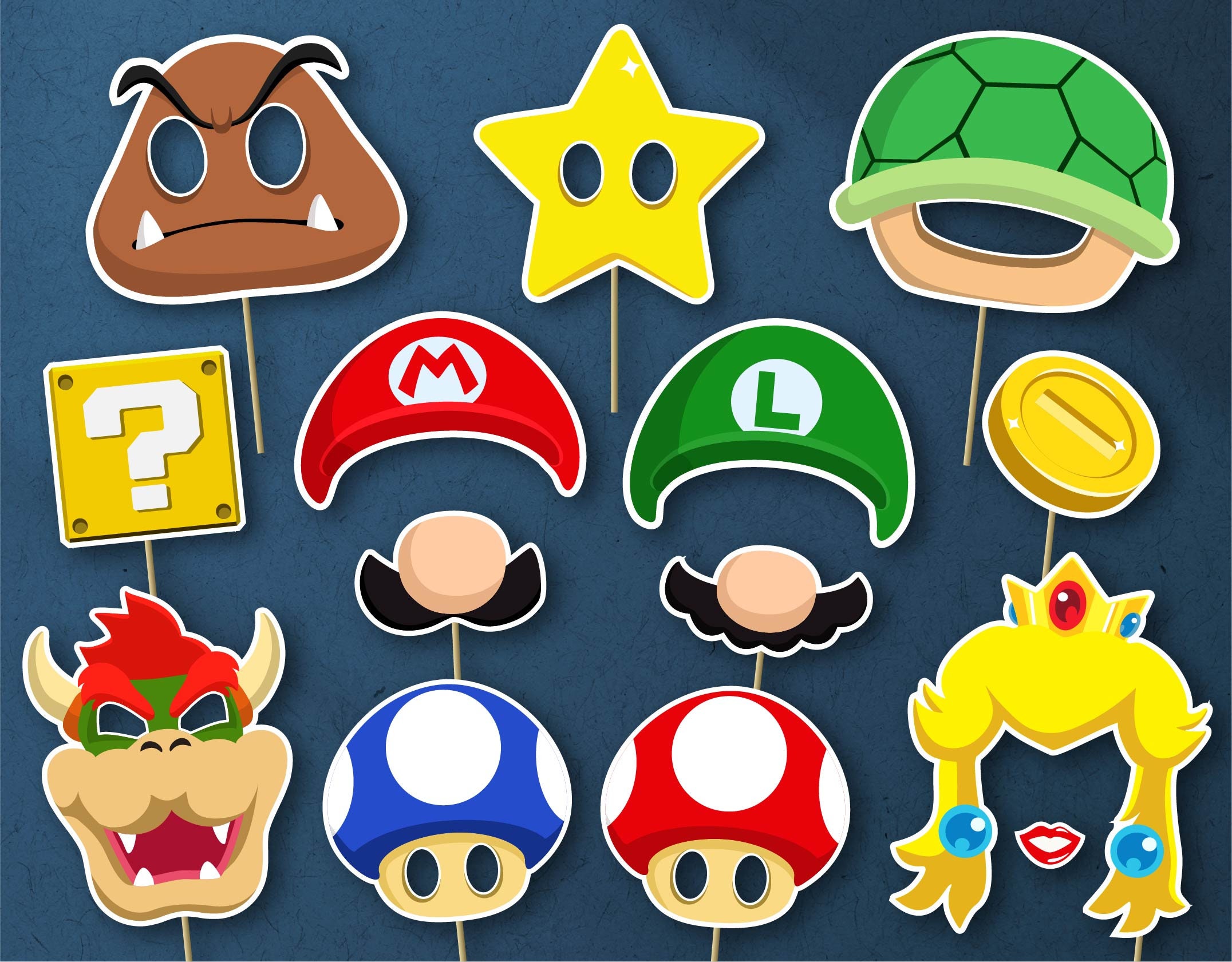 Super Mario Backdrop Banner Video Game Themed Photo Booth Props Super Mario  Backdrop Banner Photobooth Props Digital Download 