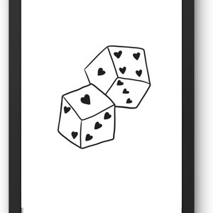 ハートダイス落書きデジタルダウンロード