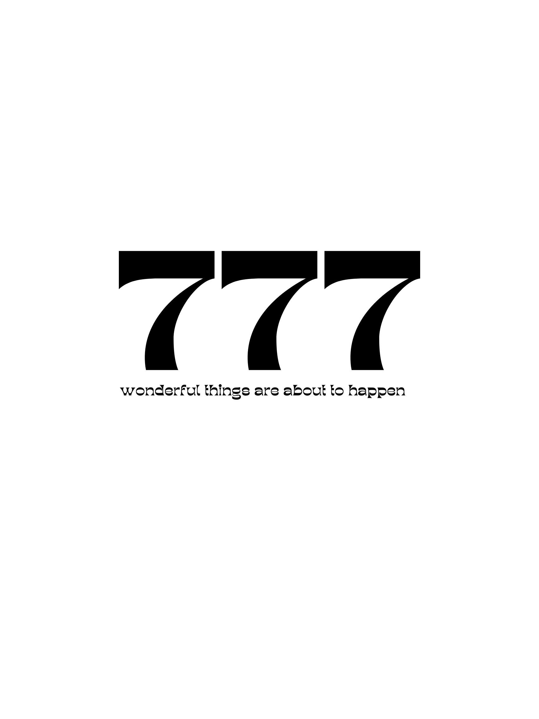 777 Angel Number Digital Download - Etsy