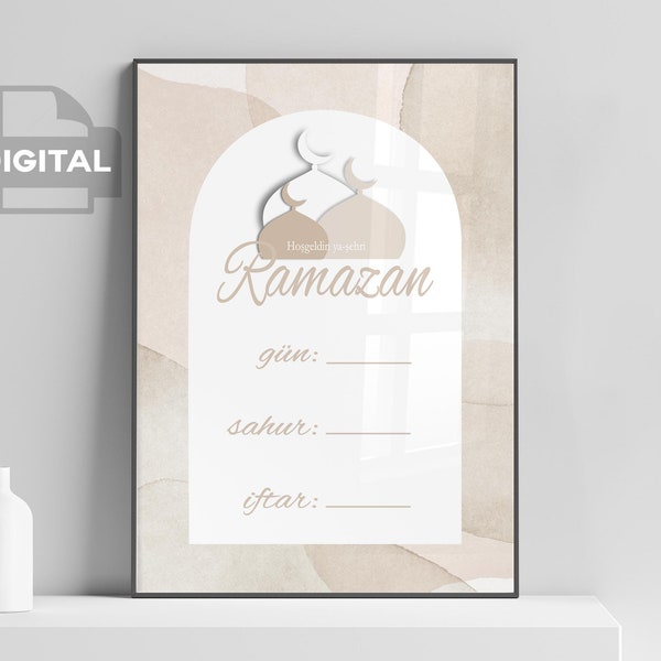 pdf Datei, zuhause ausdrucken, ramadan kalender , ramazan kalender, ramadan mubarak, ramadan decoration, ramazan dekoration islamicart, eid