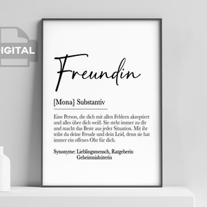 Geschenk Freundin, beste Freundin,LIeblingsmensch, namensbild Freundin, namensbild bestie, geschenk schwester, Freundin definition