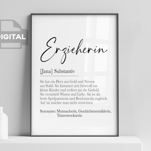 zuhause ausdrucken, Geschenk Erzieherin, Geschenk Kita Abschluss, Kindergärtnerin, Abschluss kindergarten, sofort download, printable