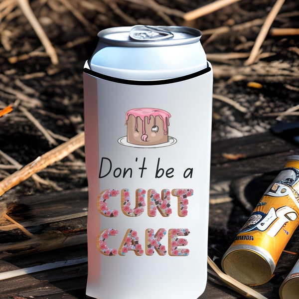 Inappropriate Quote Seltzer Cooler, Funny Sarcastic Slim Can Insulator, Unique Gifts for Best Friend, Drinking Party Beer Can Holder for Him