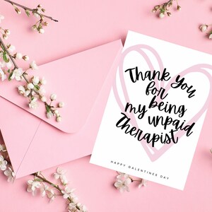 Valentijnsdag kaart, beste vriend kaart, Galentines Day card, therapeut, Bestie wenskaart, afdrukbare kaart, bewerkbare sjabloon, digitaal