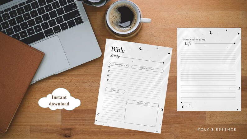 Bible Study Worksheet Fillable Printable PDF Journaling - Etsy