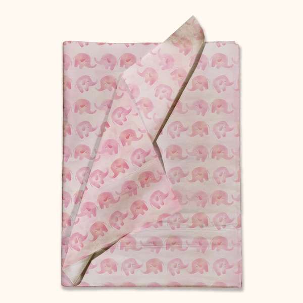 24pc Pink Elephant Tissue Paper 20"x30" Sheets