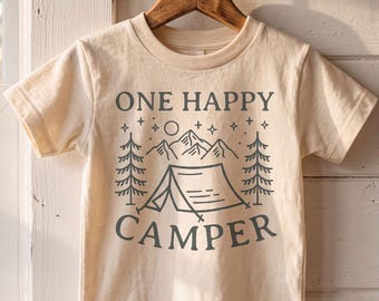 One Happy Camper Infant T-Shirt, Bodysuit | Camping Theme First Birthday Party Outfit | 1st Bday Tee | Matching Family Shirts | Boy, Girl