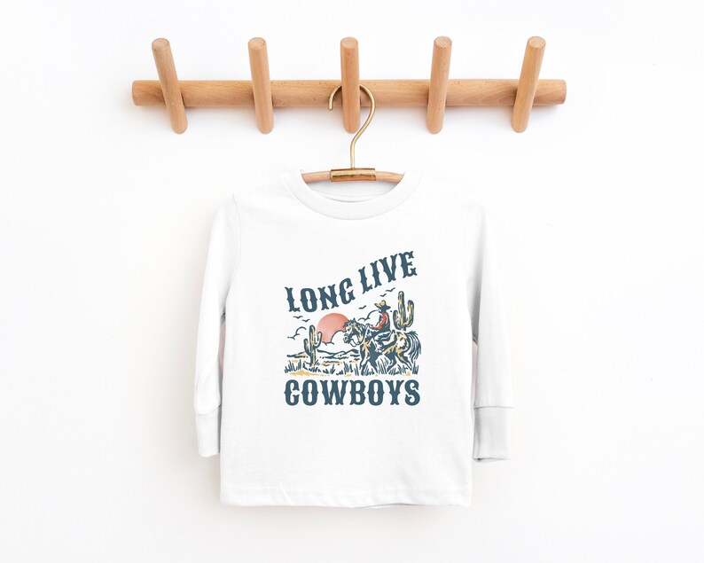 Long Live Cowboys Infant Bodysuit, Kids T-Shirt Wild West, Western Tee My First Rodeo Tee Desert, Horse Baby, Toddler, Youth Gift image 4