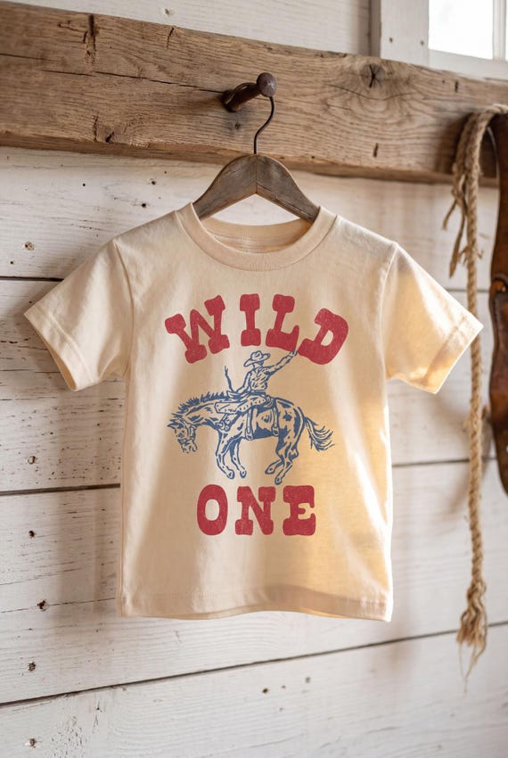 First Birthday Infant T-Shirt, Bodysuit | Wild One Tee | Boho Western, Wild West, Cowboy, My First Rodeo Shirt | 1 Year Old Boy Bday Party