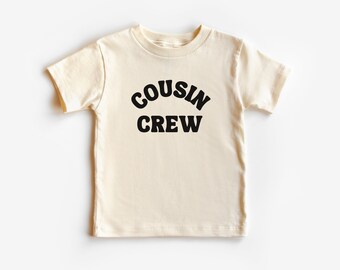 Cousin Crew Short Sleeve T-Shirt | Pregnancy Announcement, Family Reunion, Gender Reveal Outfit | Cousin Gift | Toddler, Kid, Boy, Girl Tee