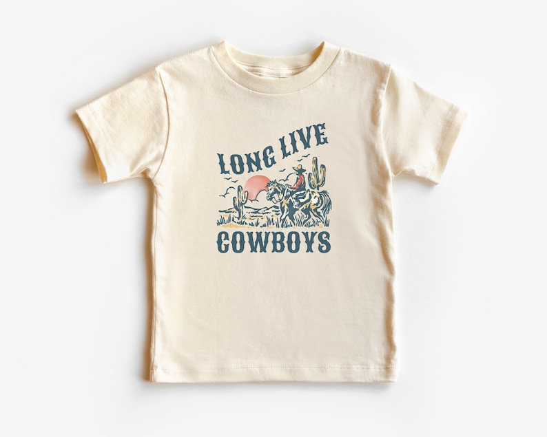 Long Live Cowboys Infant Bodysuit, Kids T-Shirt Wild West, Western Tee My First Rodeo Tee Desert, Horse Baby, Toddler, Youth Gift Natural