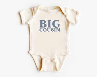 Big Cousin Infant Bodysuit, Toddler T-Shirt | Pregnancy Announcement | Gender Reveal Outfit | Gift for New Cousin| Boy, Baby, Kid | Neutral