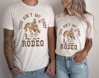 This Ain’t My First Rodeo Baby, Kid’s, Adult T-Shirt | Cowboy, Western, Wild West Themed Birthday Outfit | Matching Family Sibling Rodeo Tee