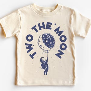 Second Birthday T-Shit | Two the Moon Kid’s Tee | Space Astronaut Planet | 2nd Trip Around Sun Bday Party | Boy, Girl | Short, Long Sleeve