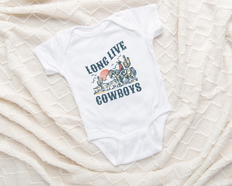 Long Live Cowboys Infant Bodysuit, Kids T-Shirt Wild West, Western Tee My First Rodeo Tee Desert, Horse Baby, Toddler, Youth Gift image 6