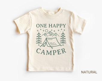 One Happy Camper Infant T-Shirt, Bodysuit | Camping Theme First Birthday Party Outfit | 1st Bday Tee | Matching Family Shirts | Boy, Girl