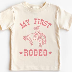 My First Rodeo Short Sleeve T-Shirt, Infant Bodysuit | Cowgirl, Western, Wild West Style 1st Birthday Outfit | Baby Girl | Matching Family