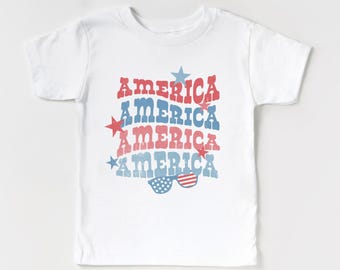 Fourth Of July Kid’s T-Shirt | America Infant, Toddler Youth Shirt | Independence Day, Patriotic Outfit | Boy, Girl Summer Short Sleeve Tee