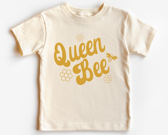 Queen Bee T-Shirt, Infant Bodysuit| Bee Day Birthday Party | Baby Girl, Matching Family Sibling Shirts | Retro Bumble Bee | Fun to Bee One