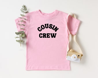 Cousin Crew Short Sleeve T-Shirt | Pregnancy Announcement, Family Reunion, Gender Reveal Outfit | Cousin Gift | Toddler, Kid, Boy, Girl Tee