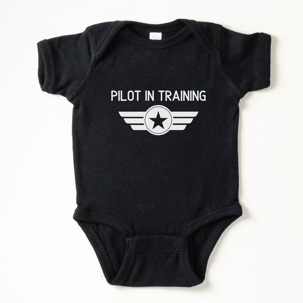 Pilot in Training Infant Bodysuit |  Baby’s First Flight Outfit | Future Pilot | Shower Gift | Pregnancy Announcement | Boy, Girl, Neutral