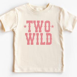 Second Birthday Short Sleeve Kid’s T-Shirt | Two Wild Toddler Tee | Pink Cowgirl, Rodeo, Wild West, Western 2nd Bday | Matching Family Tee