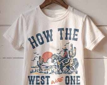 How the West Was One Infant T-Shirt, Bodysuit | Western, Wild West, Cowboy Desert First Birthday Outfit Boy | 1st Bday Idea | My First Rodeo