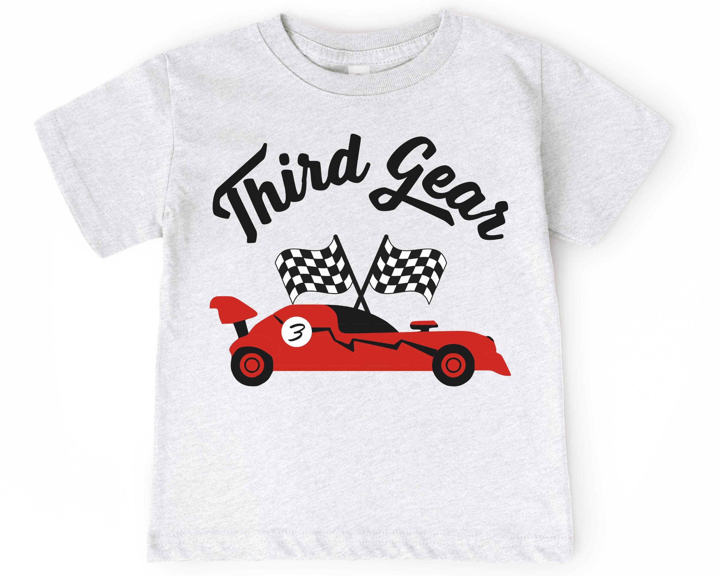 3rd Birthday Kid’s T-shirt | Third Gear Red Race Car Toddler Tee ...