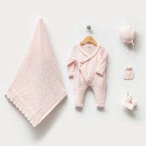 Baby Mädchen Coming Home Outfit Neugeborenen Mädchen Coming Home Outfit Bio Babykleidung Baby Krankenhaus Outfit Strick Babykleidung