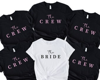 The Bride T shirt, The Crew T shirt, Bride shirt, Wedding shirt, Engagement Gift, Bachelorette Party, Hen Do,  pre wedding , Bride To Be tee