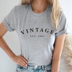 60th Birthday T shirt, 60th Vintage EST Birthday t shirt, 60th Birthday shirt , Birthday Gift for him, Birthday Gift for her.