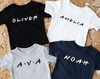 Custom Name Friends T-shirt, Personalized Name, Perfect Birthday Gift, Gift for her and for him. Adults and kids sizes.
