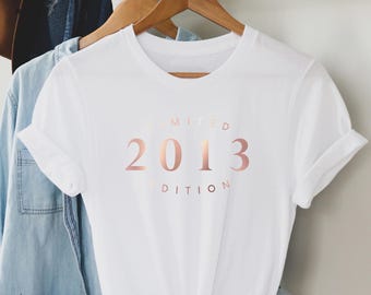 13th Birthday T shirt, Limited edition thirteen Birthday shirt. 13th Birthday Shirts, Gift for her and him, Perfect Birthday Gift