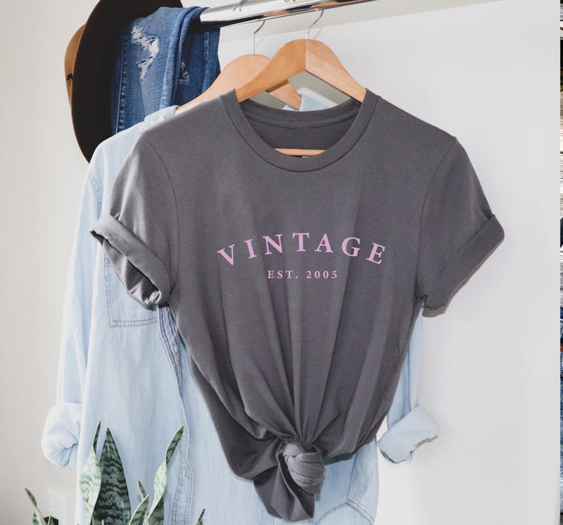 21st Birthday T shirt, 21st Vintage EST Birthday t shirt, 21st Birthday shirt , Birthday Gift for him, Birthday Gift for her. image 9