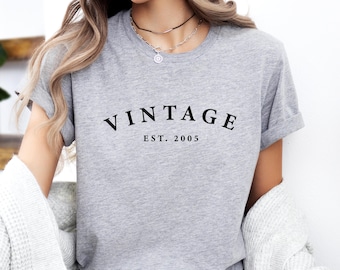 21st Birthday T shirt, 21st Vintage EST Birthday t shirt, 21st Birthday shirt , Birthday Gift for him, Birthday Gift for her.