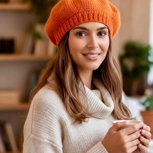 Burnt Orange Beret - Etsy display picture 1