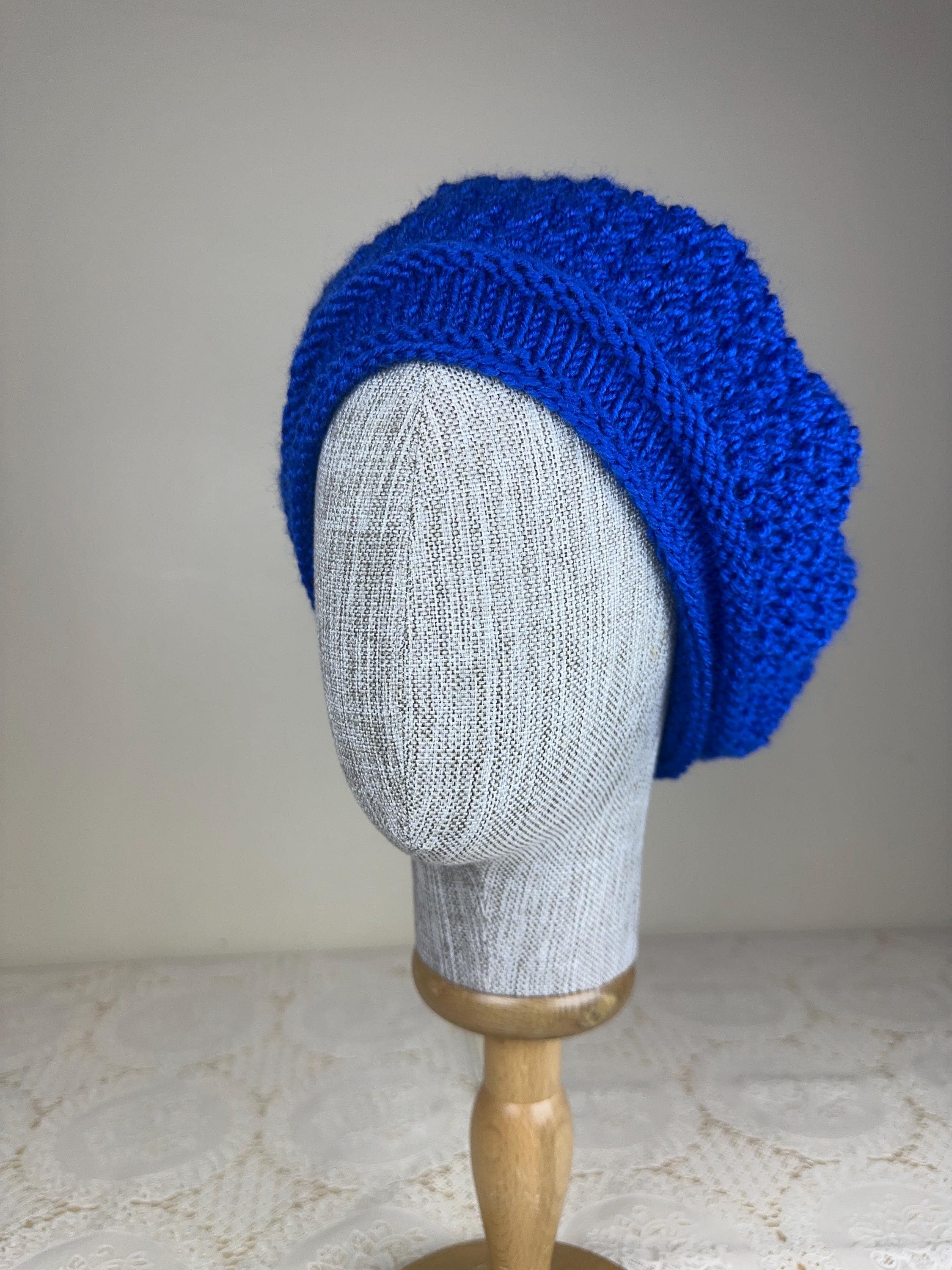 Vintage - Hand Knitted Royal‎ Blue Beret Cambodia Military Royal Armed Forces Army Wool Beret Blue  main image 3