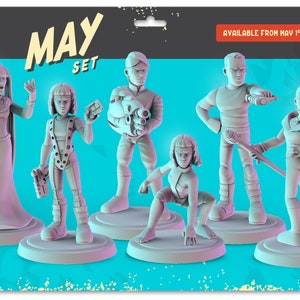 Scifi Movie Inspired Popmini Set - 32mm scale miniatures - Popminis