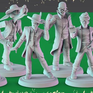 90&#39;s Comedic Actor Inspired Popmini Set - 32mm scale miniatures - Popminis