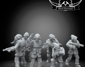 Fish Fleet Troopers - 35mm SW Legion - 3D Resin Printed Miniature