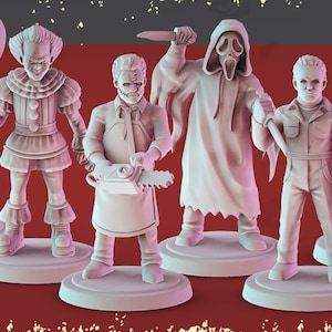 Horror Movie Inspired Popmini Set - 32mm scale miniatures - Popminis
