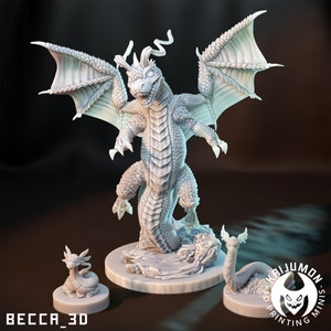 Dragon Eel Kaiju Bundle - Kaijumon - Miniature Set - Resin 3D Printed - Tabletop Games