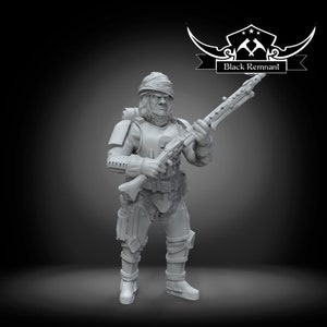 Cybernetic Bounty Hunter- 35mm SW Legion - 3D Resin Printed Miniature