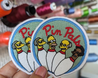 Parche bordado "Pin pals bolera Springfield".  para coser o planchar