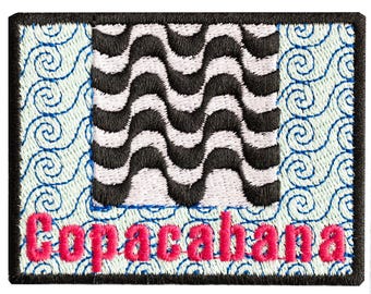 Copacabana souvenir embroidered patch. Brazil. Sew-on or iron-on.