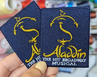 "Aladdin" musical embroidered patch. To sew or iron on.